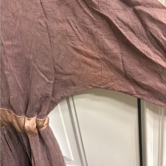 Johnny Was Mocha Brown Long Sleeve V-Neck Size M READ - Picture 11 of 13